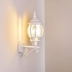 Hofstein Lentua Au&szlig;enwandleuchte Wei&szlig;, 1-flammig, Bewegungsmelder -Außenleuchten Verkaufe lentua aussenwandleuchte h3075593 do1 6