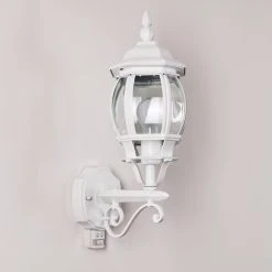 Hofstein Lentua Au&szlig;enwandleuchte Wei&szlig;, 1-flammig, Bewegungsmelder -Außenleuchten Verkaufe lentua aussenwandleuchte h3075593 do1 7