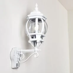 Hofstein Lentua Au&szlig;enwandleuchte Wei&szlig;, 1-flammig, Bewegungsmelder -Außenleuchten Verkaufe lentua aussenwandleuchte h3075609 do4 13