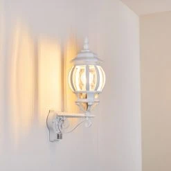 Hofstein Lentua Au&szlig;enwandleuchte Wei&szlig;, 1-flammig, Bewegungsmelder -Außenleuchten Verkaufe lentua aussenwandleuchte h3075609 do4 14