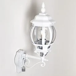 Hofstein Lentua Au&szlig;enwandleuchte Wei&szlig;, 1-flammig, Bewegungsmelder -Außenleuchten Verkaufe lentua aussenwandleuchte h3075609 do4 15