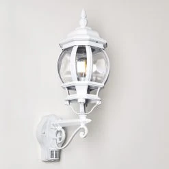 Hofstein Lentua Au&szlig;enwandleuchte Wei&szlig;, 1-flammig, Bewegungsmelder -Außenleuchten Verkaufe lentua aussenwandleuchte h3075609 do4 4