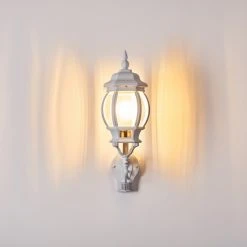 Hofstein Lentua Au&szlig;enwandleuchte Wei&szlig;, 1-flammig, Bewegungsmelder -Außenleuchten Verkaufe lentua aussenwandleuchte h3075609 do4 6