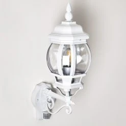 Hofstein Lentua Au&szlig;enwandleuchte Wei&szlig;, 1-flammig, Bewegungsmelder -Außenleuchten Verkaufe lentua aussenwandleuchte h3075609 do4 8