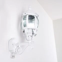 Hofstein Lentua Au&szlig;enwandleuchte Wei&szlig;, 1-flammig, Bewegungsmelder -Außenleuchten Verkaufe lentua aussenwandleuchte h3092156 do1 13