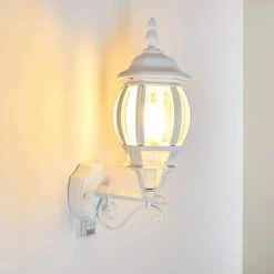 Hofstein Lentua Au&szlig;enwandleuchte Wei&szlig;, 1-flammig, Bewegungsmelder -Außenleuchten Verkaufe lentua aussenwandleuchte h3092156 do1 6