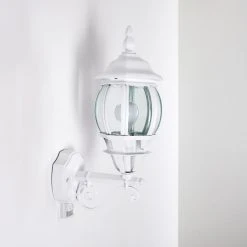 Hofstein Lentua Au&szlig;enwandleuchte Wei&szlig;, 1-flammig, Bewegungsmelder -Außenleuchten Verkaufe lentua aussenwandleuchte h3092156 do1 7