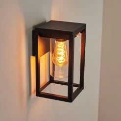 Hofstein Leset Au&szlig;enwandleuchte Schwarz, 1-flammig, Bewegungsmelder -Außenleuchten Verkaufe leset aussenwandleuchte h3443309 6