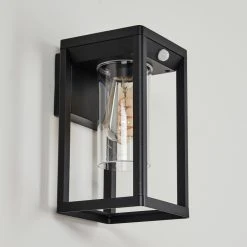 Hofstein Leset Au&szlig;enwandleuchte Schwarz, 1-flammig, Bewegungsmelder -Außenleuchten Verkaufe leset aussenwandleuchte h3443309 7