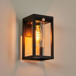 Hofstein Leset Au&szlig;enwandleuchte Schwarz, 1-flammig, Bewegungsmelder -Außenleuchten Verkaufe leset aussenwandleuchte h3443309 8