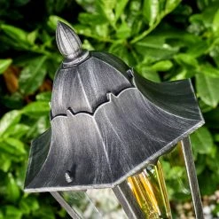 Hofstein Lignac Au&szlig;enstehleuchte Schwarz, Silber, 1-flammig, Bewegungsmelder -Außenleuchten Verkaufe lignac aussenstehleuchte h3012741 do2 8