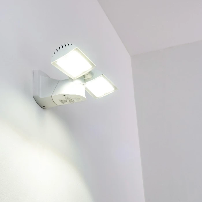 Hofstein Loit Aussenwandleuchte LED Weiß, 2-flammig, Bewegungsmelder 3 Hofstein Loit Aussenwandleuchte LED Weiß, 2-flammig, Bewegungsmelder – Bild 3