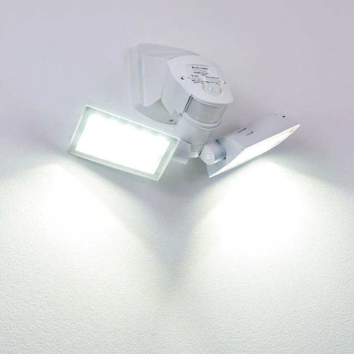 Hofstein Loit Aussenwandleuchte LED Weiß, 2-flammig, Bewegungsmelder 8 Hofstein Loit Aussenwandleuchte LED Weiß, 2-flammig, Bewegungsmelder – Bild 8