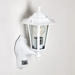 Hofstein Loria Au&szlig;enwandleuchte Wei&szlig;, 1-flammig, Bewegungsmelder -Außenleuchten Verkaufe loria aussenwandleuchte h3012796 do2 15