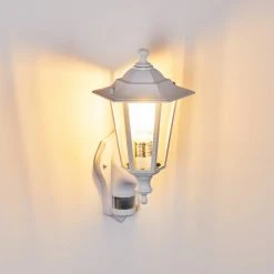 Hofstein Loria Au&szlig;enwandleuchte Wei&szlig;, 1-flammig, Bewegungsmelder -Außenleuchten Verkaufe loria aussenwandleuchte h3012796 do2 3