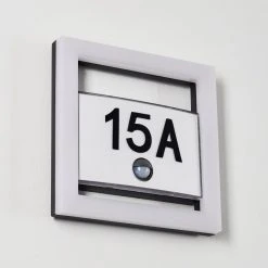 Hofstein Louisville Hausnummernleuchte LED Grau, 1-flammig, Bewegungsmelder -Außenleuchten Verkaufe louisville hausnummernleuchte h3303719 do1 4