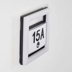 Hofstein Louisville Hausnummernleuchte LED Grau, 1-flammig, Bewegungsmelder -Außenleuchten Verkaufe louisville hausnummernleuchte h3303719 do1 5