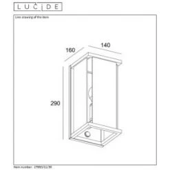 Lucide CLAIRE Aussenwandleuchte Schwarz, 1-flammig, Bewegungsmelder -Außenleuchten Verkaufe lucide claire aussenwandleuchte 27883 11 30 5
