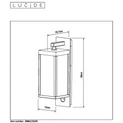 Lucide CLAIRETTE Außenwandleuchte LED Schwarz, Bewegungsmelder 9 Lucide CLAIRETTE Außenwandleuchte LED Schwarz, Bewegungsmelder -Außenleuchten Verkaufe lucide clairette aussenwandleuchte 28861 10 30 4