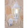 Lutec Lampen Lutec BRISTOL Au&szlig;enwandleuchte Wei&szlig;, Transparent, Klar, 1-flammig, Bewegungsmelder