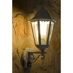 Lutec Lampen Lutec BRISTOL Au&szlig;enwandleuchte Wei&szlig;, Transparent, Klar, 1-flammig, Bewegungsmelder -Außenleuchten Verkaufe lutec bristol aussenwandleuchte 1331 l pir wh 2