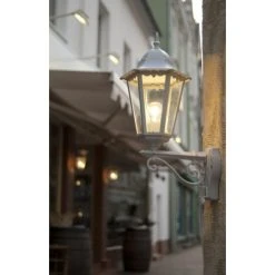 Lutec Lampen Lutec BRISTOL Aussenwandleuchte Wei&szlig;, 1-flammig, Bewegungsmelder