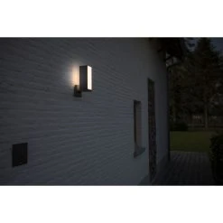 Lutec Lampen Lutec Cuba Au&szlig;enwandleuchte LED Anthrazit, 1-flammig, Bewegungsmelder -Außenleuchten Verkaufe lutec cuba aussenwandleuchte 5193811118 5