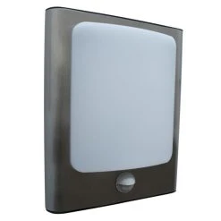 Lutec Lampen Lutec FACE Wandleuchte LED Edelstahl, 1-flammig, Bewegungsmelder
