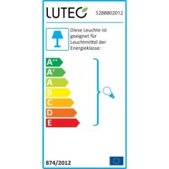 Lutec Lampen Lutec Flair Au&szlig;enwandleuchte Schwarz, 1-flammig, Bewegungsmelder -Außenleuchten Verkaufe lutec flair aussenwandleuchte 5288802012 2