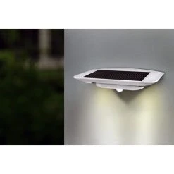 Lutec Lampen Lutec GHOST SOLAR Aussenwandleuchte LED Silber, 1-flammig, Bewegungsmelder