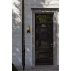 Lutec Lampen FLAIR Au&szlig;enwandleuchte Schwarz, 1-flammig, Bewegungsmelder