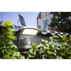 Lutec Lampen SUNSHINE Au&szlig;enwandleuchte LED Silber, 1-flammig, Bewegungsmelder -Außenleuchten Verkaufe lutec lampen sunshine aussenwandleuchte p 9016 si 2