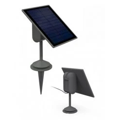Lutec Lampen Lutec SUN CONNEC SPARTA Solarpanel LED Grau, Bewegungsmelder