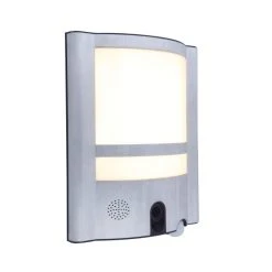 Lutec Lampen Lutec VESTA CAM Aussenwandleuchte LED Edelstahl, 1-flammig, Bewegungsmelder -Außenleuchten Verkaufe lutec vesta cam aussenwandleuchte 5190601118 do2 2