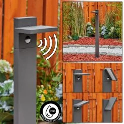 Hofstein Lyckan Wegeleuchte LED Anthrazit, 1-flammig, Bewegungsmelder