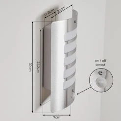 Hofstein Maleny Au&szlig;enwandleuchte Edelstahl, 1-flammig, Bewegungsmelder -Außenleuchten Verkaufe maleny aussenwandleuchte h3606797 3