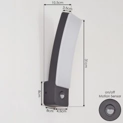 Hofstein Maseru Au&szlig;enwandleuchte LED Anthrazit, 1-flammig, Bewegungsmelder -Außenleuchten Verkaufe maseru aussenwandleuchte h3417225 3