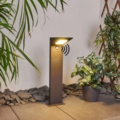 Hofstein Matlava Wegeleuchte LED Anthrazit, 1-flammig, Bewegungsmelder