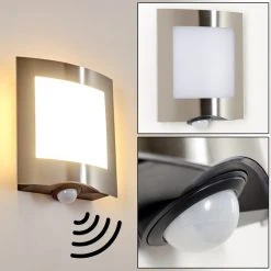 Hofstein Meja Außenwandleuchte LED Anthrazit, 1-flammig, Bewegungsmelder