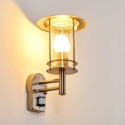 Hofstein Mulo Au&szlig;enwandleuchte Edelstahl, 1-flammig, Bewegungsmelder -Außenleuchten Verkaufe mulo aussenwandleuchte h3024003 12