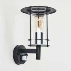 Hofstein Mulo Au&szlig;enwandleuchte Schwarz, 1-flammig, Bewegungsmelder -Außenleuchten Verkaufe mulo aussenwandleuchte h3442388 11