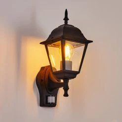 Hofstein Naofe Au&szlig;enwandleuchte Schwarz, 1-flammig, Bewegungsmelder -Außenleuchten Verkaufe naofe aussenwandleuchte h3536445 9