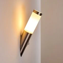 Hofstein Norburg Au&szlig;enwandleuchte Edelstahl, 1-flammig, Bewegungsmelder -Außenleuchten Verkaufe norburg aussenwandleuchte h3291313 do1 11