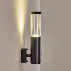 Hofstein Noreaz Au&szlig;enwandleuchte LED Anthrazit, 1-flammig, Bewegungsmelder -Außenleuchten Verkaufe noreaz aussenwandleuchte h3299524 do1 11