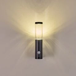 Hofstein Noreaz Au&szlig;enwandleuchte LED Anthrazit, 1-flammig, Bewegungsmelder -Außenleuchten Verkaufe noreaz aussenwandleuchte h3299524 do1 12