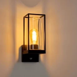 Hofstein Palanga Au&szlig;enwandleuchte Schwarz, 1-flammig, Bewegungsmelder -Außenleuchten Verkaufe palanga aussenwandleuchte h3325001 12