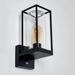 Hofstein Palanga Au&szlig;enwandleuchte Schwarz, 1-flammig, Bewegungsmelder -Außenleuchten Verkaufe palanga aussenwandleuchte h3325001 19