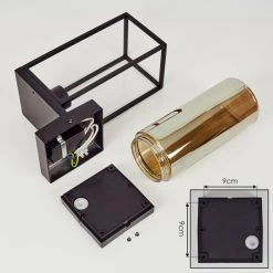 Hofstein Palanga Au&szlig;enwandleuchte Schwarz, 1-flammig, Bewegungsmelder -Außenleuchten Verkaufe palanga aussenwandleuchte h3558751 4