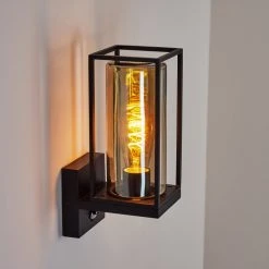 Hofstein Palanga Au&szlig;enwandleuchte Schwarz, 1-flammig, Bewegungsmelder -Außenleuchten Verkaufe palanga aussenwandleuchte h3558751 6