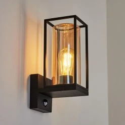 Hofstein Palanga Au&szlig;enwandleuchte Schwarz, 1-flammig, Bewegungsmelder -Außenleuchten Verkaufe palanga aussenwandleuchte h3558782 6